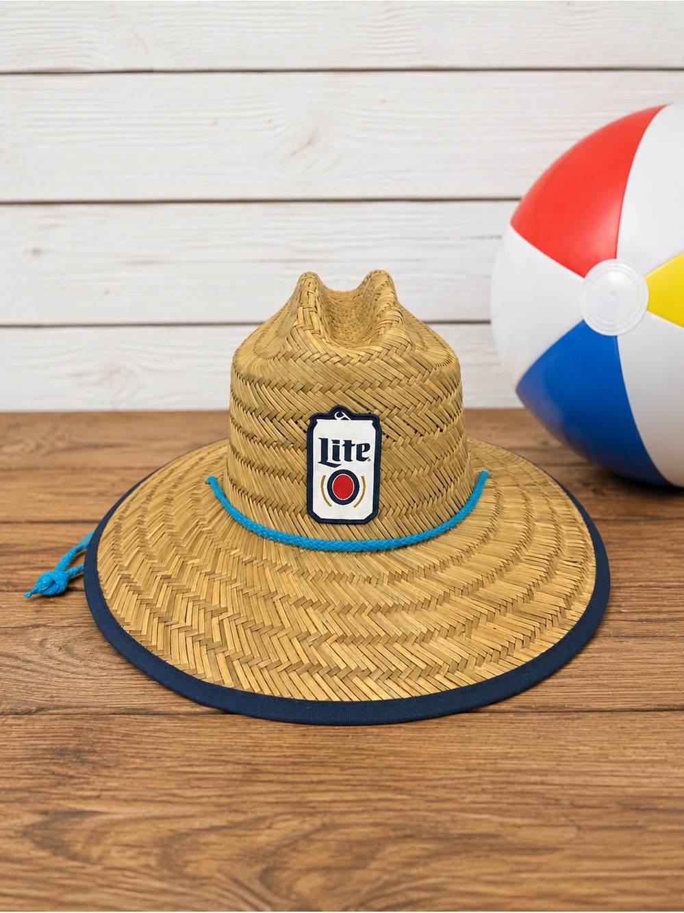 🏖️ Miller Lite Straw Lifeguard Cowboy Hat | Brist MFG Beach Under Brim | NWOT